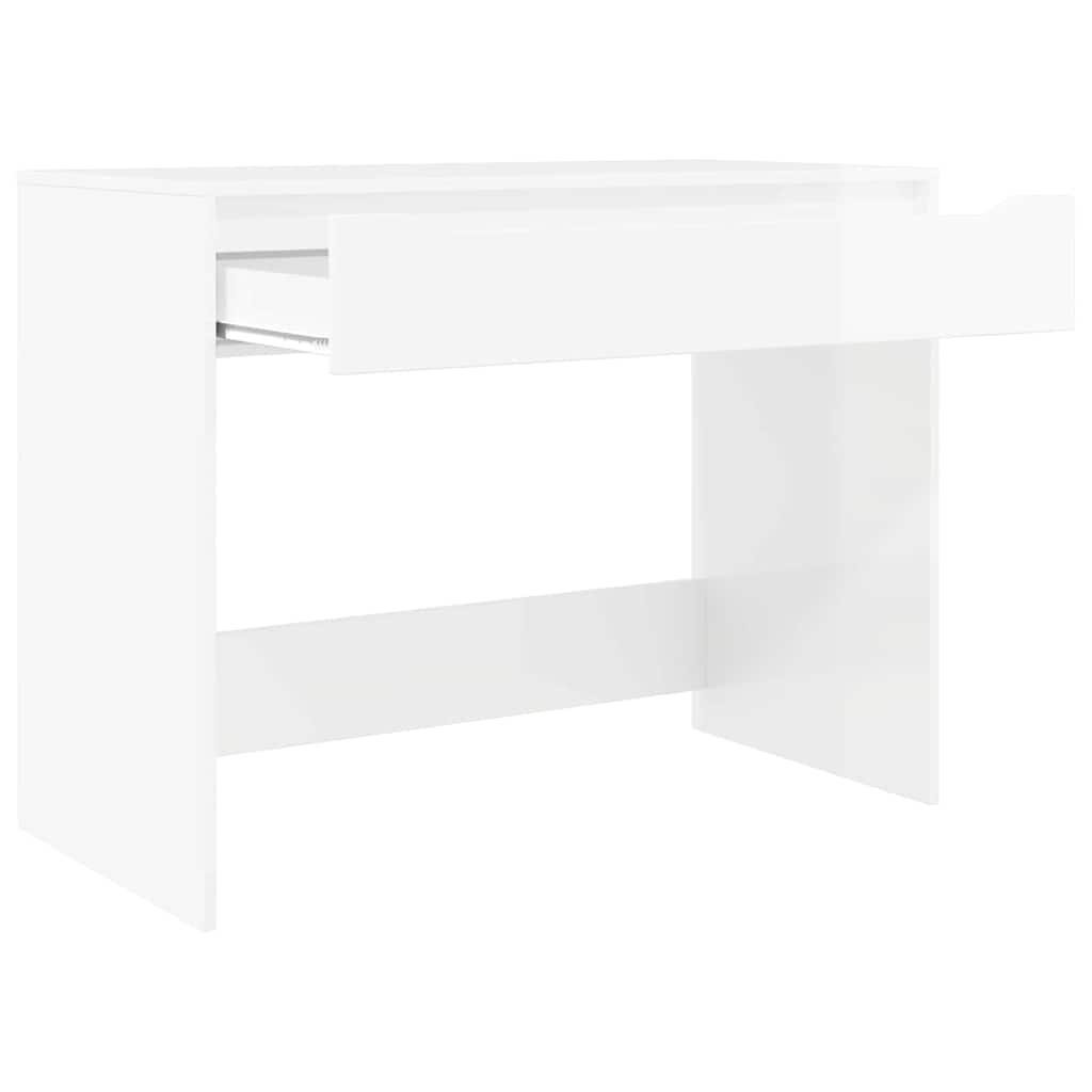 vidaXL Schreibtisch Hochglanz Weiß 100 x 50 x 78 cm Holzwerkstoff