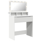 vidaXL Schlafzimmer-Frisiertische mit Speicher Weiß 80 x 39,6 x 135 cm