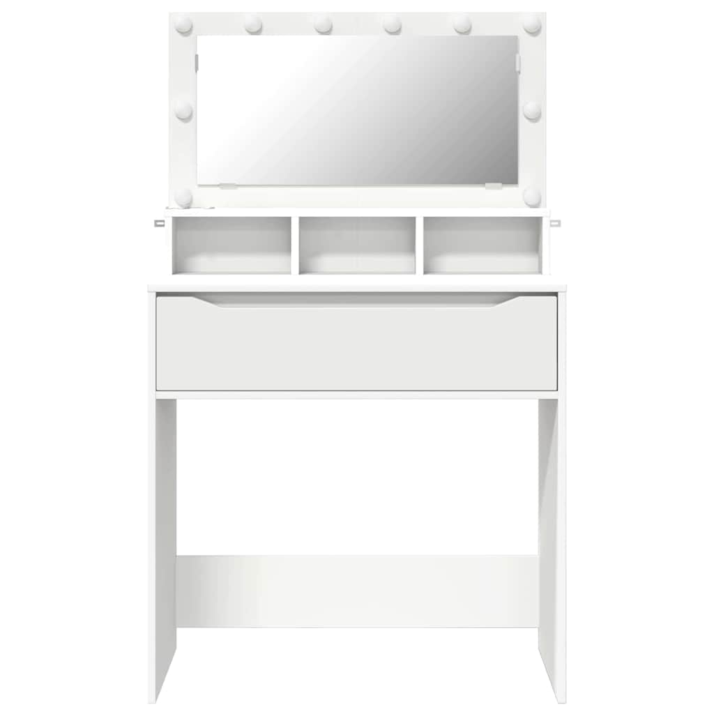 vidaXL Schlafzimmer-Frisiertische mit Speicher Weiß 80 x 39,6 x 135 cm