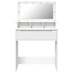 vidaXL Schlafzimmer-Frisiertische mit Speicher Weiß 80 x 39,6 x 135 cm