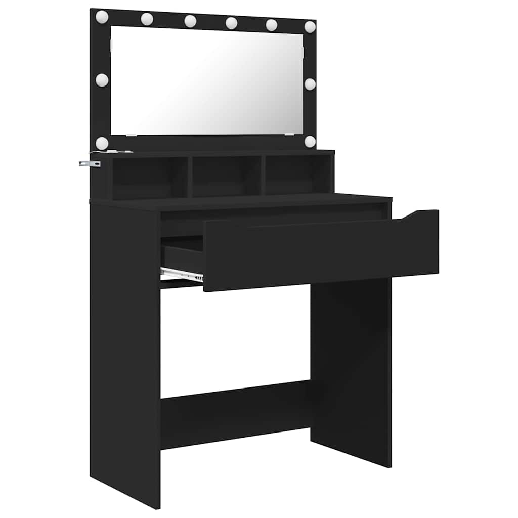 vidaXL Schlafzimmer-Frisiertische Schwarz 80 x 39,6 x 135 cm