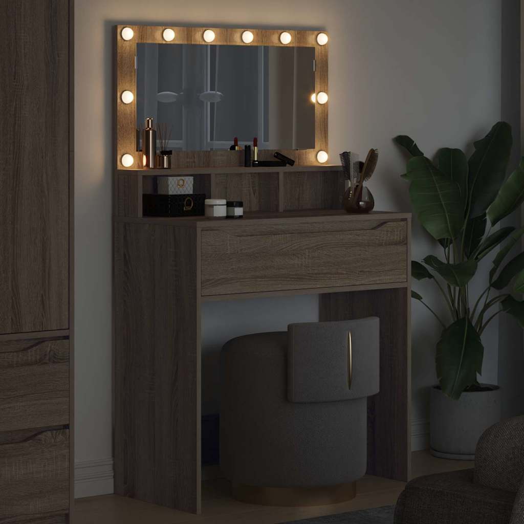 vidaXL Schlafzimmer-Frisiertische Sonoma-Eiche 80 x 39,6 x 135 cm