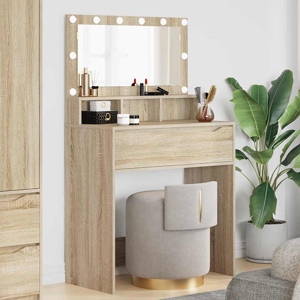 vidaXL Schlafzimmer-Frisiertische Sonoma-Eiche 80 x 39,6 x 135 cm