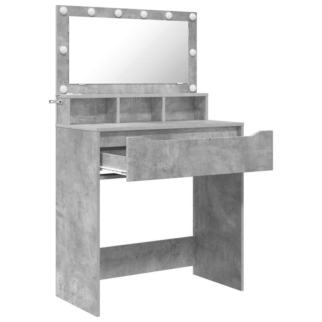 vidaXL Schlafzimmer-Frisiertische Beton Grau 80 x 39,6 x 135 cm
