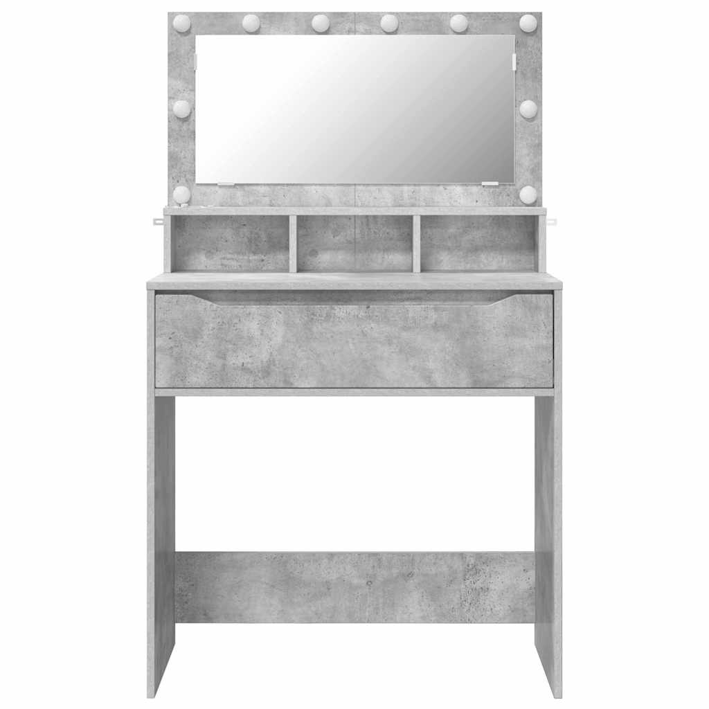vidaXL Schlafzimmer-Frisiertische Beton Grau 80 x 39,6 x 135 cm