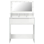 vidaXL Schlafzimmer-Frisiertische Hochglanz Weiß 80 x 39,6 x 135 cm