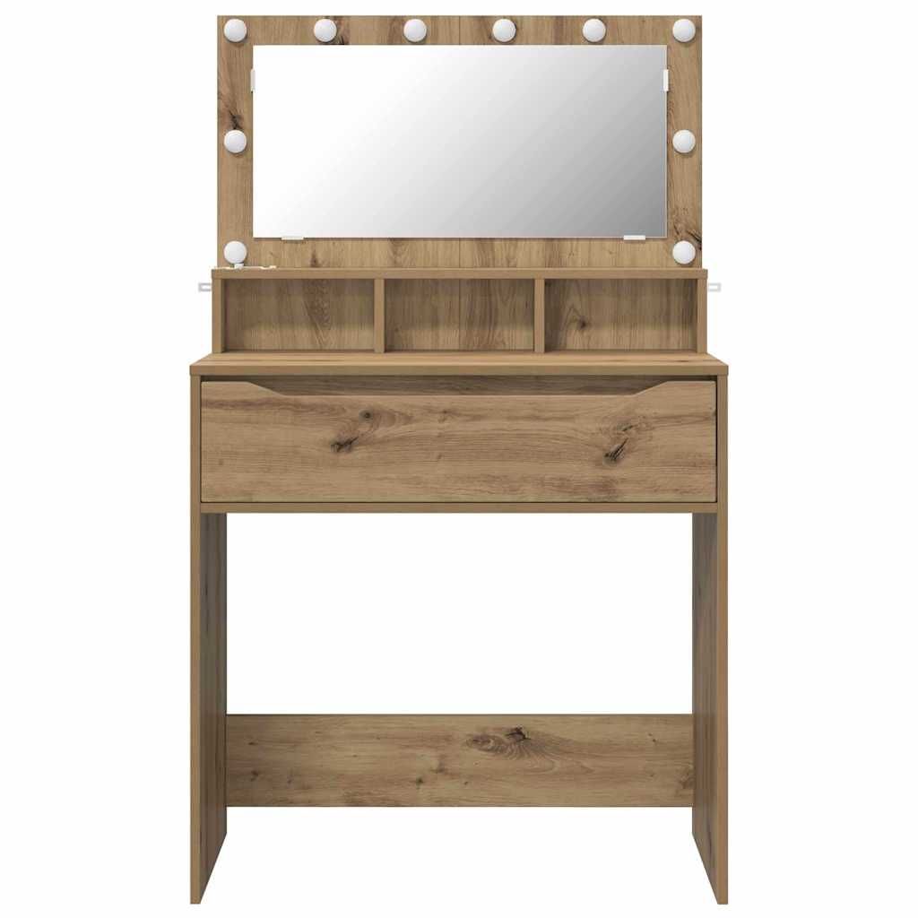 vidaXL Schlafzimmer-Frisiertische Artisan-Eiche 80 x 39,6 x 135 cm