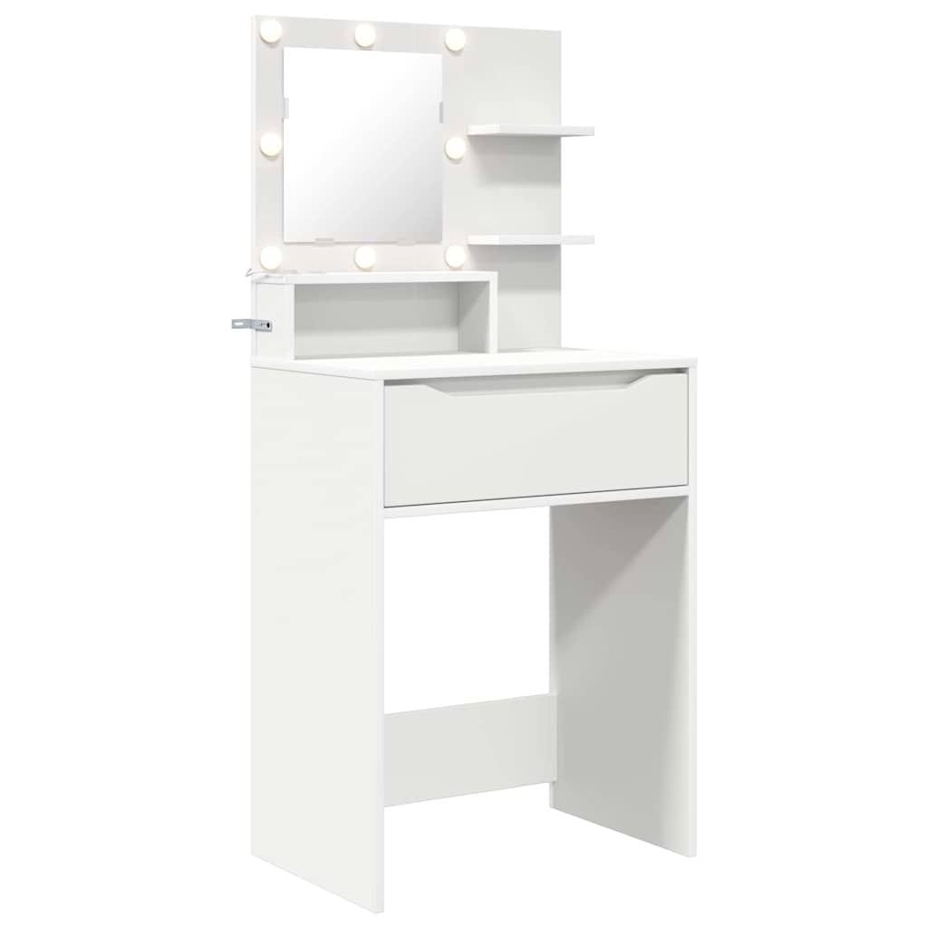 vidaXL Schlafzimmer-Frisiertische mit Regal Weiß 80 x 39,6 x 135 cm
