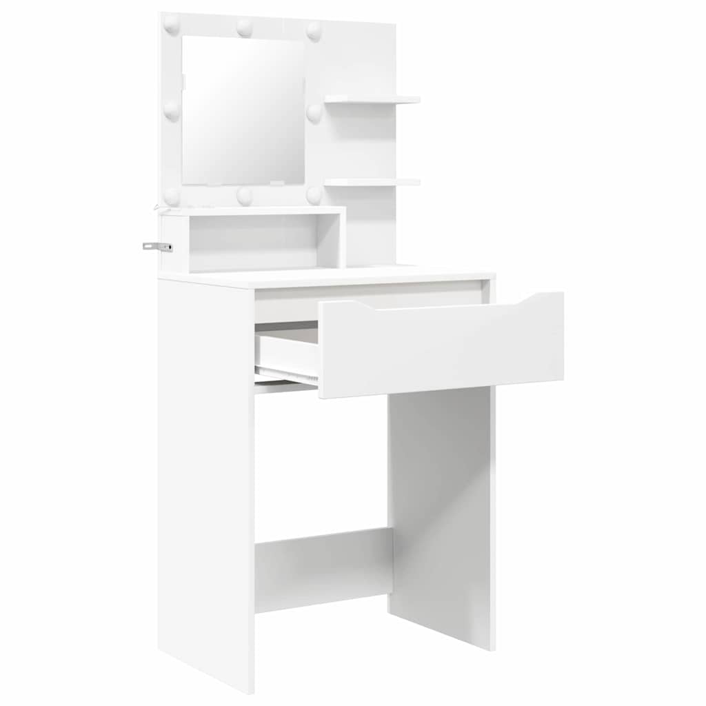 vidaXL Schlafzimmer-Frisiertische mit Regal Weiß 80 x 39,6 x 135 cm