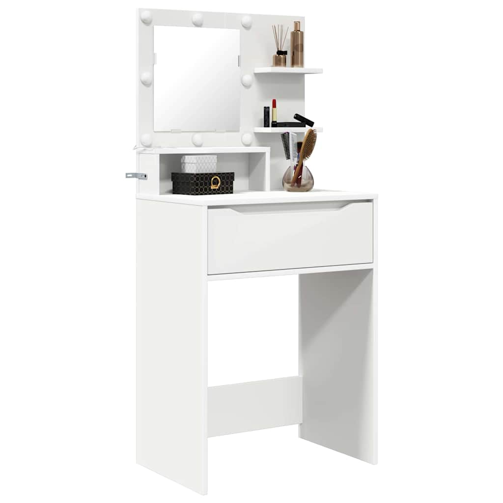 vidaXL Schlafzimmer-Frisiertische mit Regal Weiß 80 x 39,6 x 135 cm
