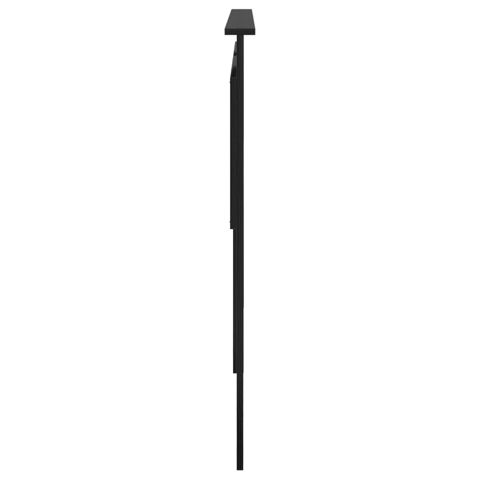 vidaXL Kopfteil mit Kopfteil Schwarz Eichen-Optik 200 cm Holzwerkstoff