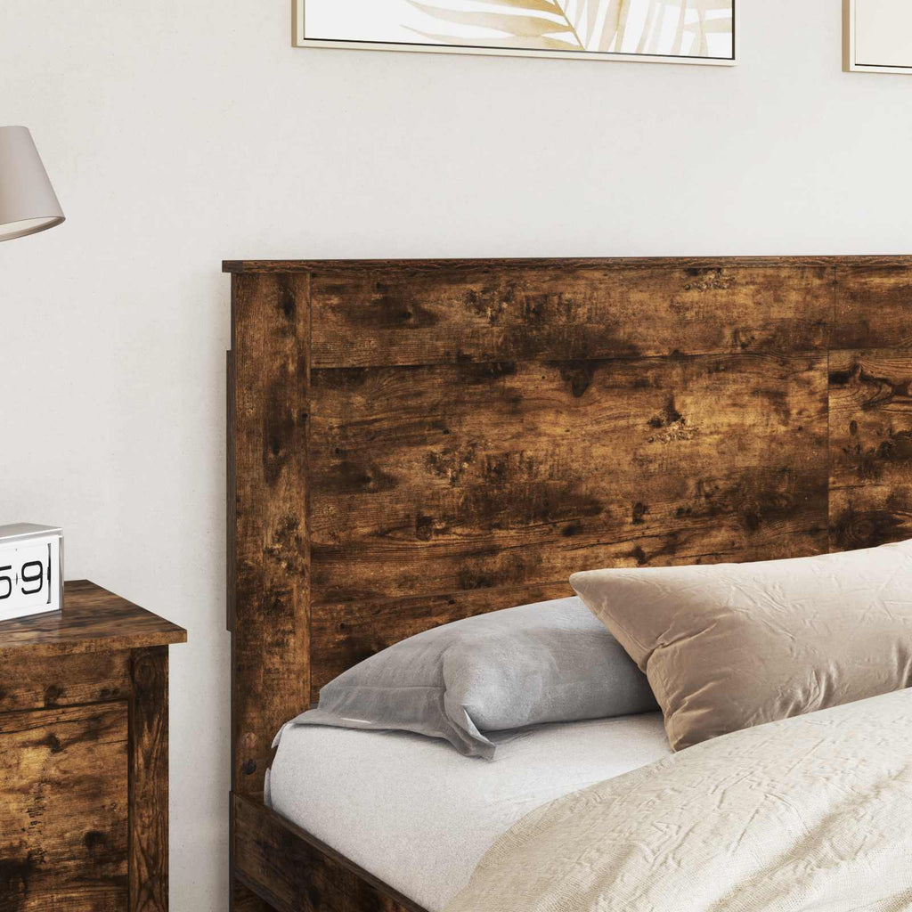 vidaXL Kopfteil mit Kopfteil Geräucherte Eiche 200 cm Holzwerkstoff