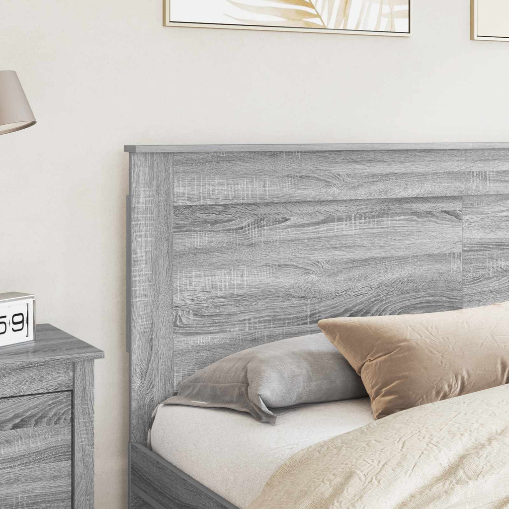 vidaXL Kopfteil mit Kopfteil Graues Sonoma 200 cm Holzwerkstoff