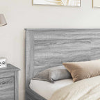 vidaXL Kopfteil mit Kopfteil Graues Sonoma 200 cm Holzwerkstoff