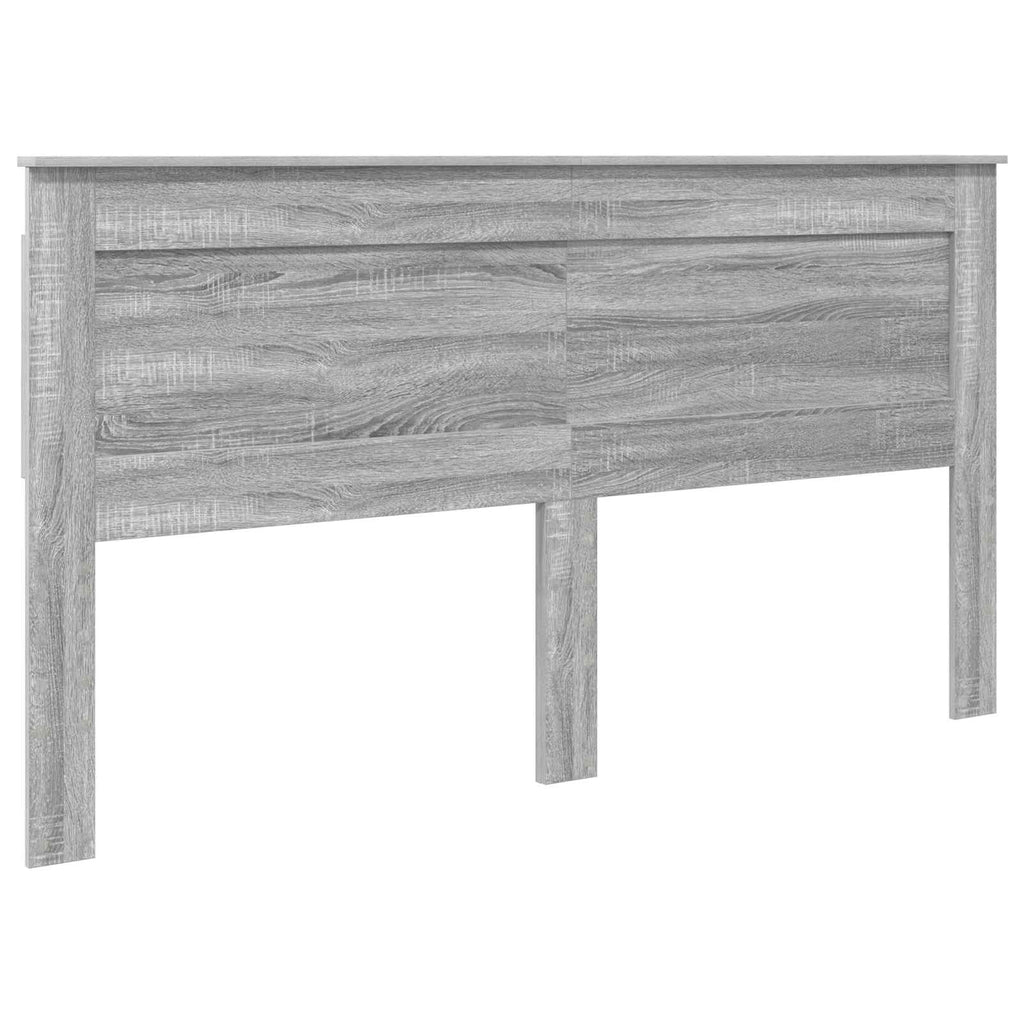 vidaXL Kopfteil mit Kopfteil Graues Sonoma 200 cm Holzwerkstoff
