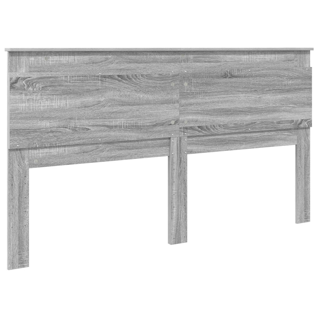 vidaXL Kopfteil mit Kopfteil Graues Sonoma 200 cm Holzwerkstoff