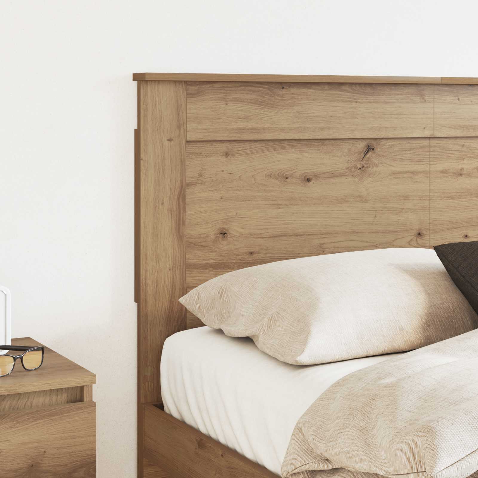 vidaXL Kopfteil mit Kopfteil Artisan-Eiche 160 cm Holzwerkstoff