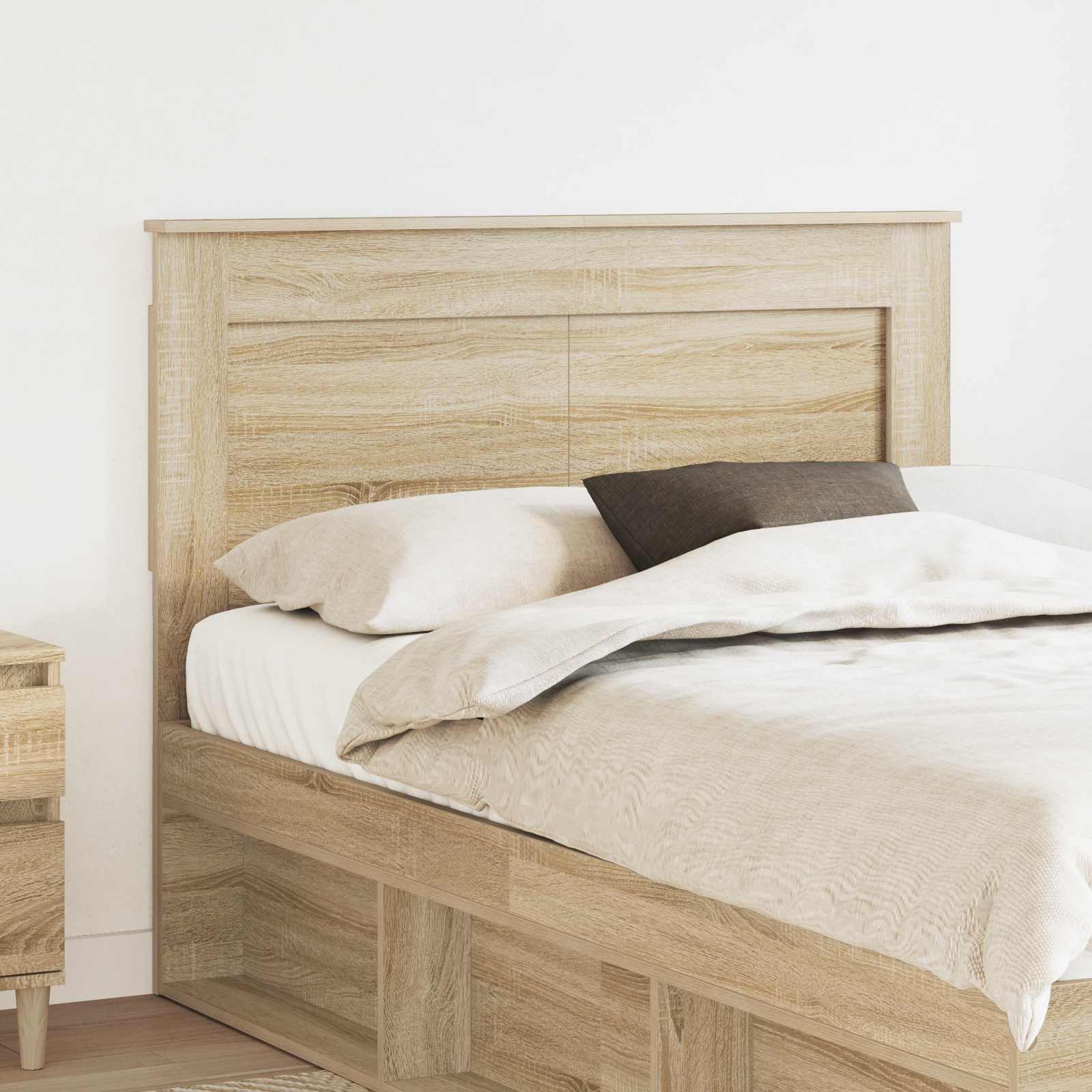 vidaXL Kopfteil mit Kopfteil Sonoma-Eiche 200 cm Holzwerkstoff