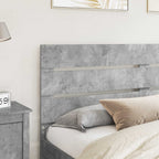 vidaXL Kopfteil Beton Grau Holzwerkstoff