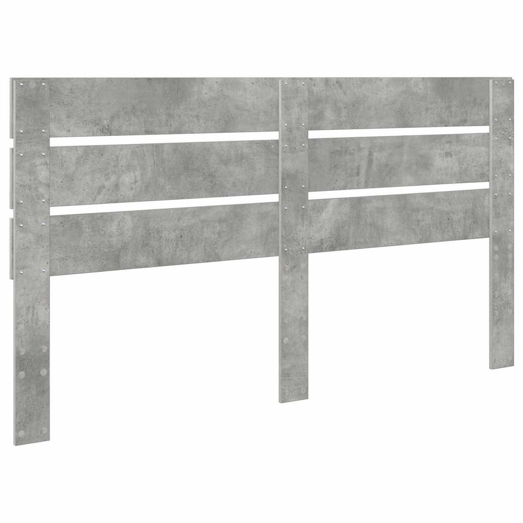 vidaXL Kopfteil Beton Grau Holzwerkstoff