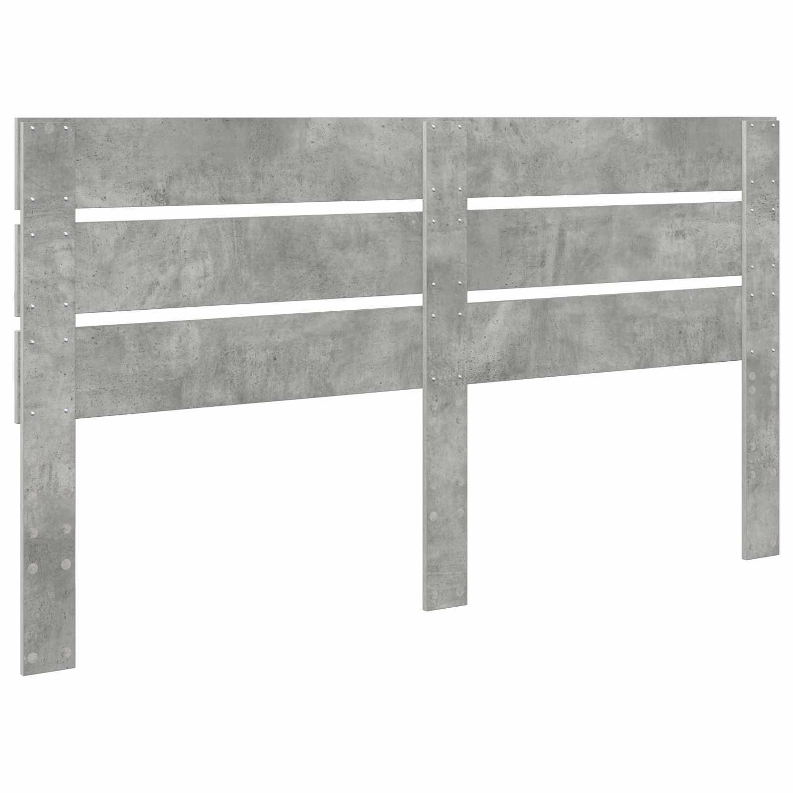 vidaXL Kopfteil Beton Grau Holzwerkstoff