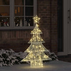 vidaXL Weihnachtsbaum mit 100 LEDs Warmweiß 120 cm Acryl