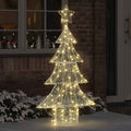 vidaXL Weihnachtsbaum mit 160 LEDs Warmweiß 150 cm Acryl