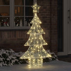 vidaXL Weihnachtsbaum mit 160 LEDs Warmweiß 150 cm Acryl