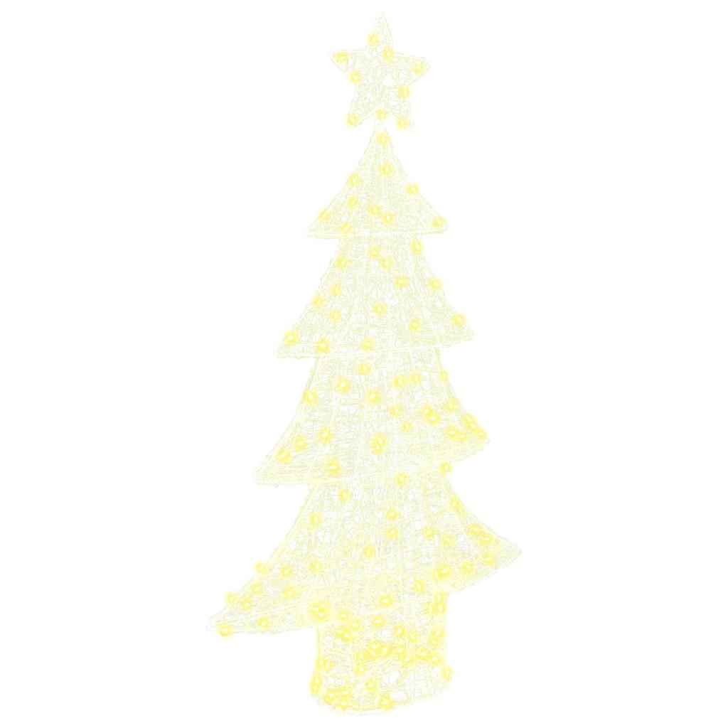 vidaXL Weihnachtsbaum mit 160 LEDs Warmweiß 150 cm Acryl
