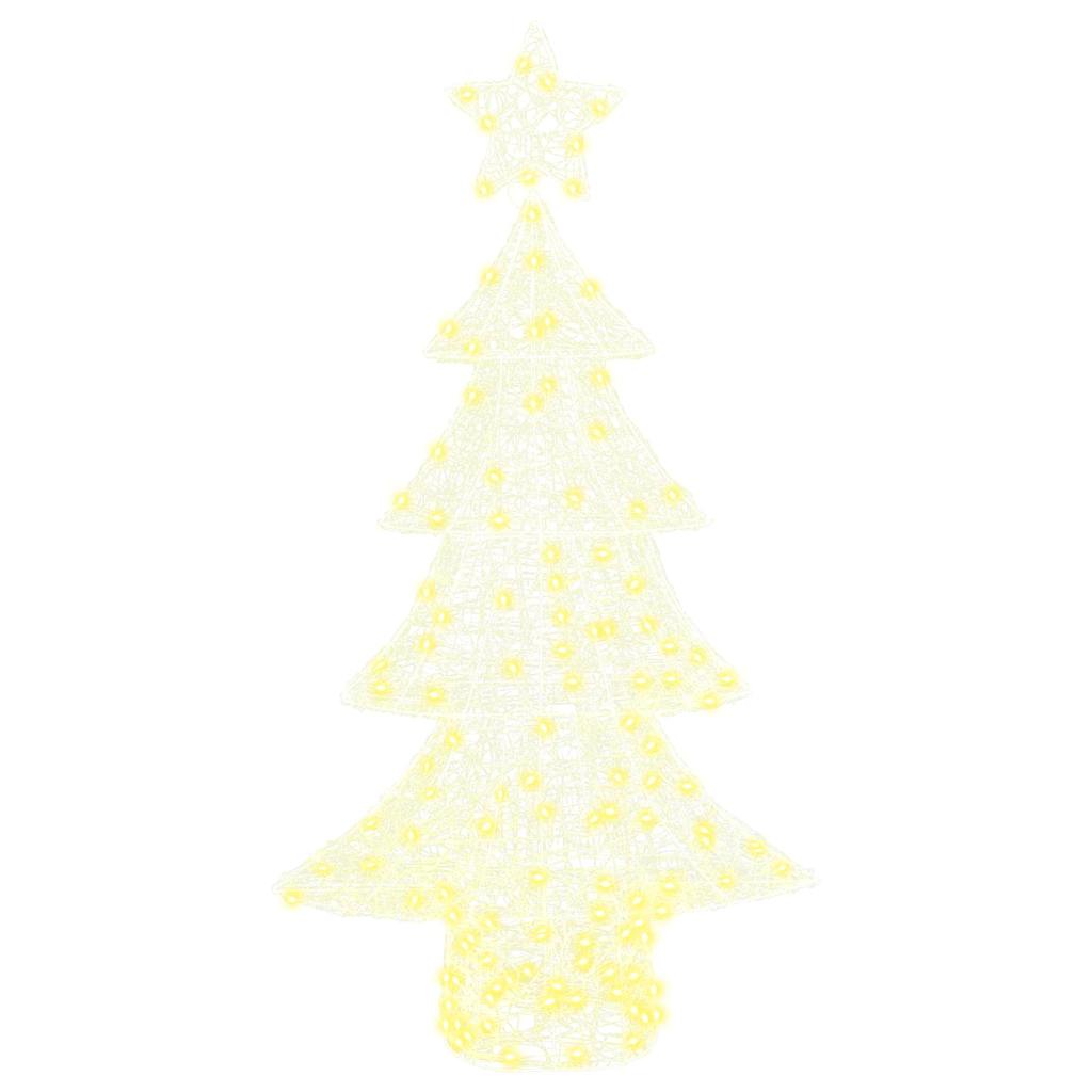 vidaXL Weihnachtsbaum mit 160 LEDs Warmweiß 150 cm Acryl