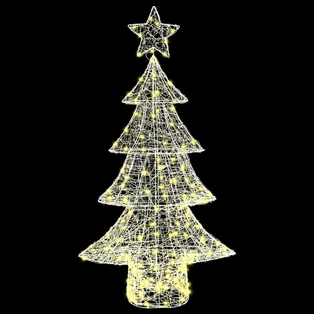 vidaXL Weihnachtsbaum mit 160 LEDs Warmweiß 150 cm Acryl