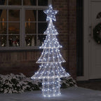 vidaXL Weihnachtsbaum mit 240 LEDs Kaltweiß 180 cm Acryl