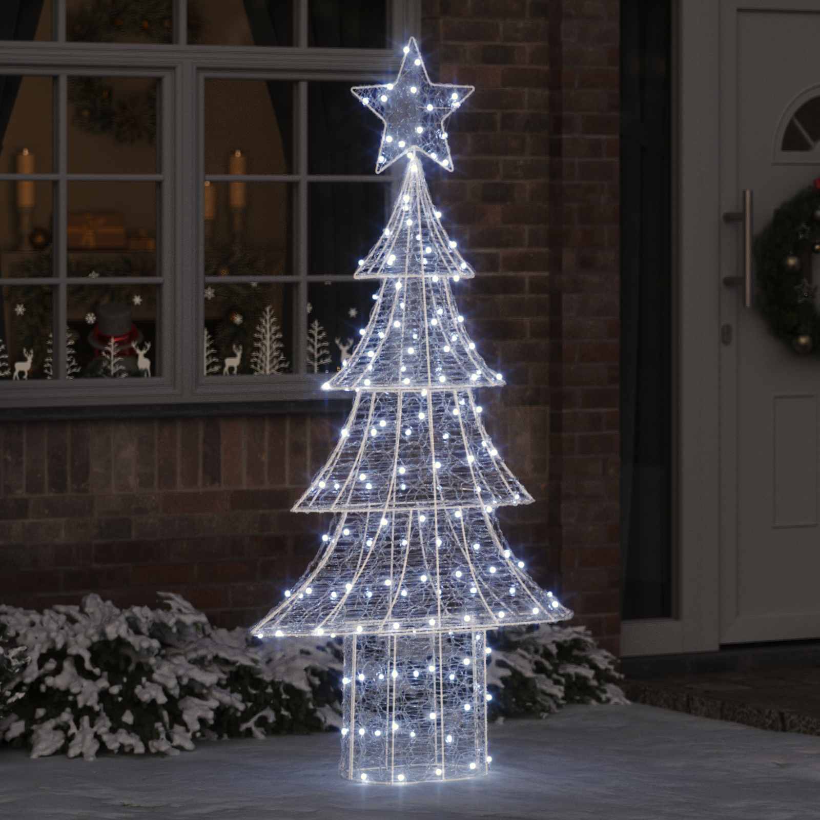 vidaXL Weihnachtsbaum mit 240 LEDs Kaltweiß 180 cm Acryl