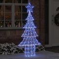 vidaXL Weihnachtsbaum mit 240 LEDs Blau 180 cm Acryl