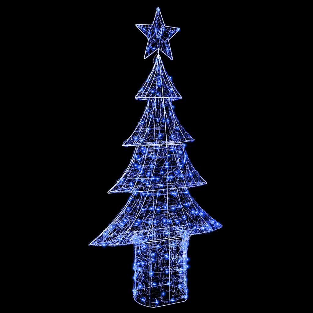 vidaXL Weihnachtsbaum mit 240 LEDs Blau 180 cm Acryl