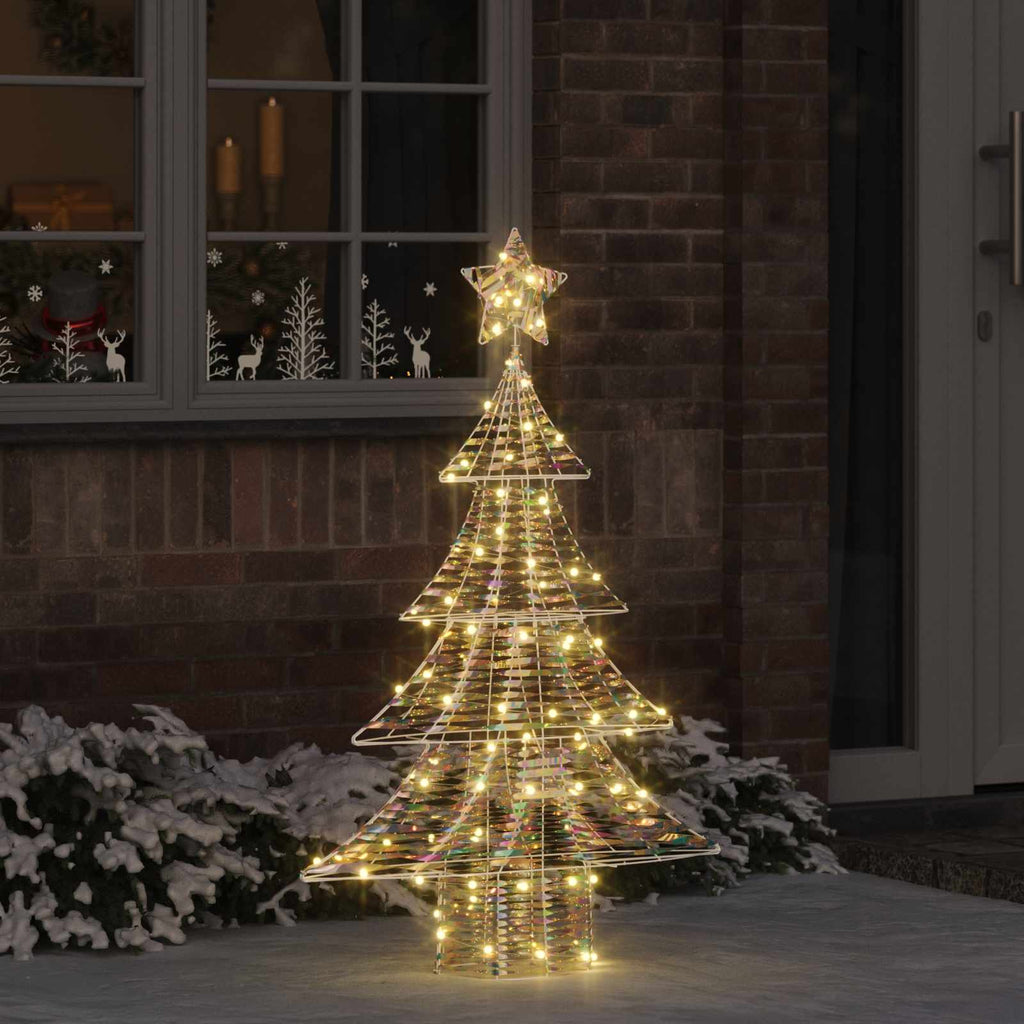 vidaXL Weihnachtsbaum mit 120 LEDs Warmweiß 120,5 cm PET