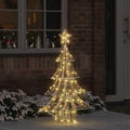 vidaXL Weihnachtsbaum mit 120 LEDs Warmweiß 120,5 cm PET
