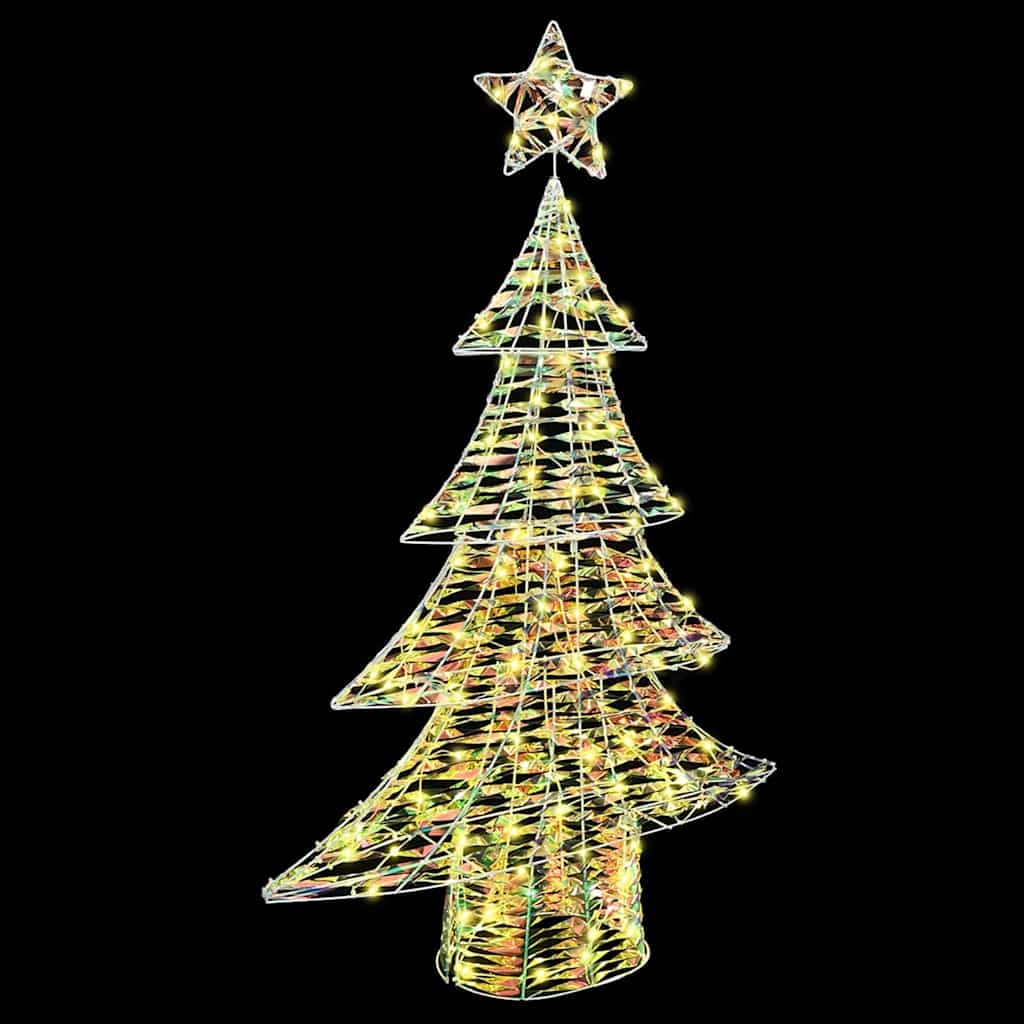 vidaXL Weihnachtsbaum mit 120 LEDs Warmweiß 120,5 cm PET