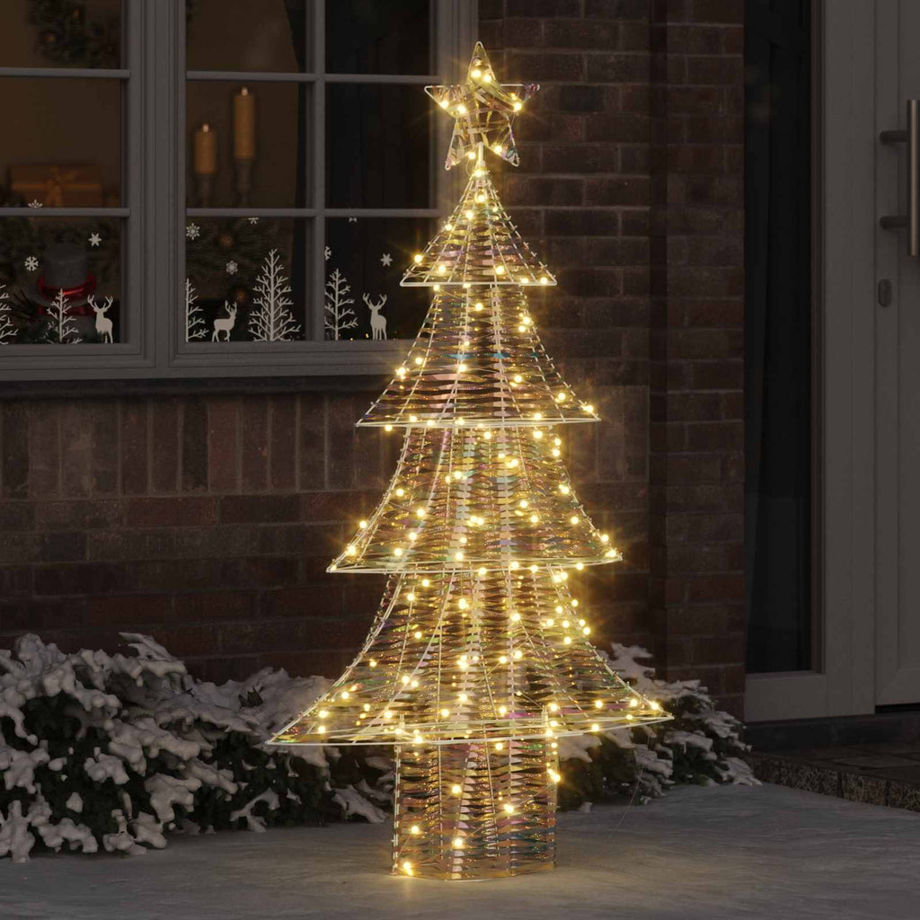 vidaXL Weihnachtsbaum mit 160 LEDs Warmweiß 150 cm PET