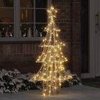 vidaXL Weihnachtsbaum mit 160 LEDs Warmweiß 150 cm PET