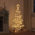 vidaXL Weihnachtsbaum mit 160 LEDs Warmweiß 150 cm PET