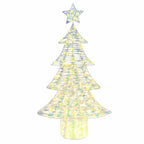 vidaXL Weihnachtsbaum mit 160 LEDs Warmweiß 150 cm PET