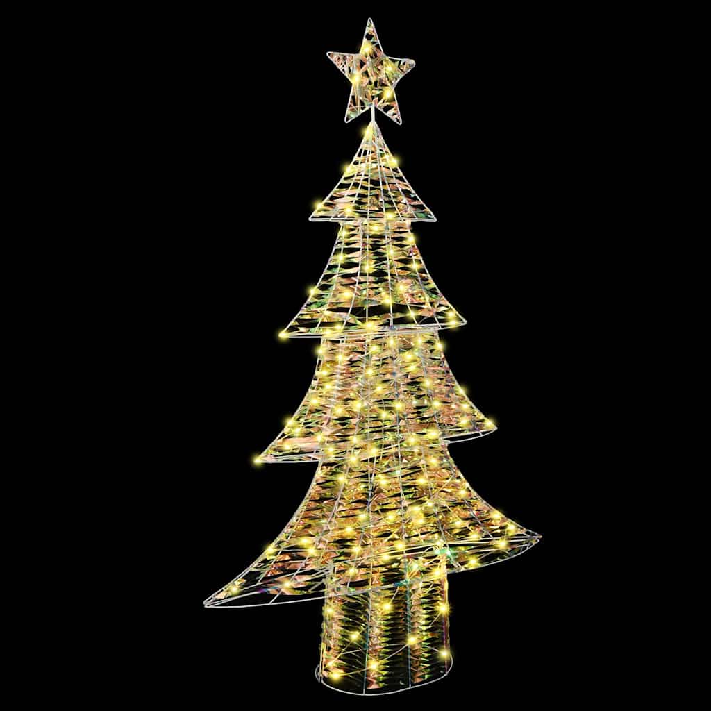 vidaXL Weihnachtsbaum mit 160 LEDs Warmweiß 150 cm PET