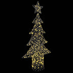 vidaXL Weihnachtsbaum mit 240 LEDs Warmweiß 180 cm Rattan