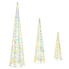 vidaXL Weihnachtsbaum mit 90 LEDs 3 pcs Warmweiß 20 x 20 x 80 cm PET