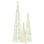 vidaXL Weihnachtsbaum mit 90 LEDs 3 pcs Warmweiß 20 x 20 x 80 cm PET