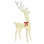 vidaXL Rentierfamilie mit 300 LEDs 3 pcs Warmweiß 67 x 26 x 127 cm PET