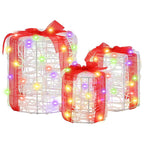 vidaXL Geschenkbox Dekoration 3 pcs Bunt 20 x 20 x 21 cm Acryl