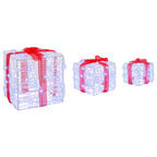 vidaXL Geschenkbox mit 60 LEDs 3 pcs Kaltweiß 20 x 20 x 20 cm Acryl