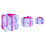 vidaXL Geschenkbox mit 60 LEDs 3 pcs Blau 20 x 20 x 20 cm Acryl